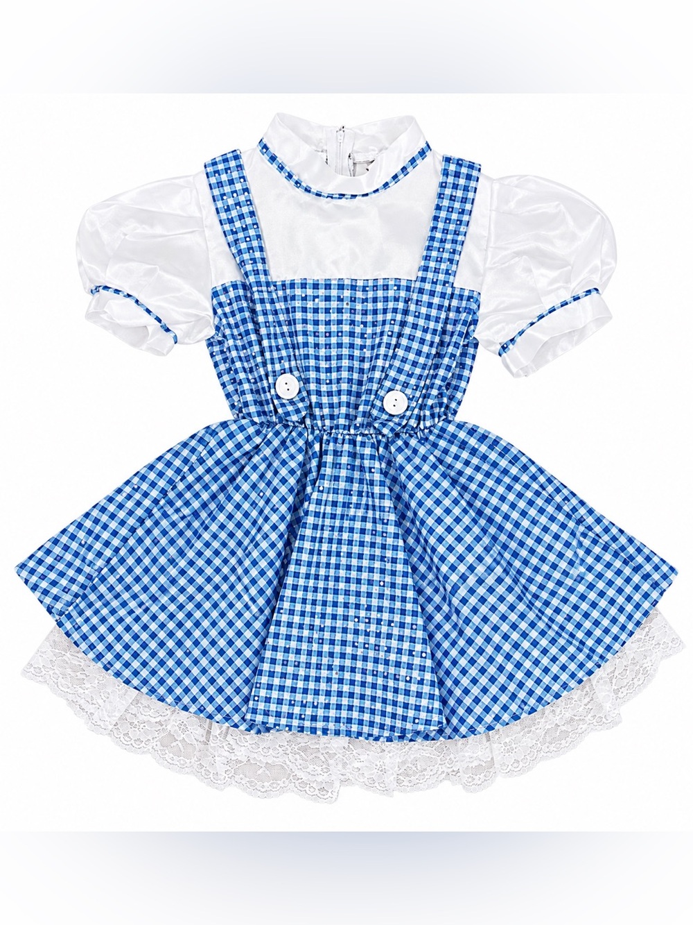 Wizard of Oz Dorothy Sequin Costume Girls Small 4-6 Blue Dress